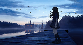 Castle Anime Girl , anime-girl, anime, artist, artwork, digital-art HD wallpaper