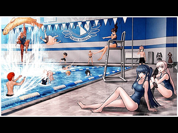 Dangan Ronpa, cute, anime, nice, swiming HD wallpaper
