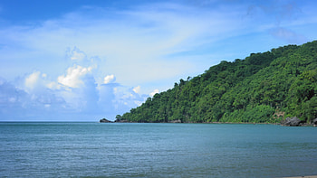 Trinidad and Tobago travels, Scenic view, Beach against cloudy sky, Tropical paradise HD wallpaper