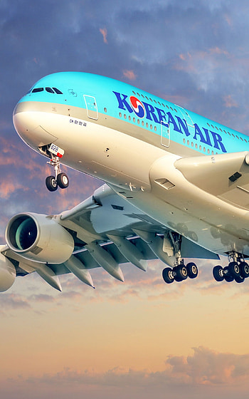 Korean Air, In-flight comfort, Premium travel experience, World-class hospitality HD phone wallpaper