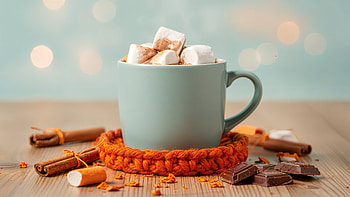 Cozy Hot Cocoa — Marshmallow, Hot Chocolate, Mug HD wallpaper