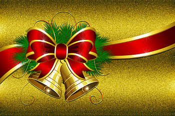 Jingle Bells, Seasonal, Christmas, Ribbon, Bells, Festive HD wallpaper