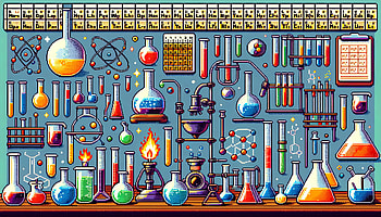 Vibrant Chemistry Lab Illustration, chemistry, laboratory, science HD wallpaper