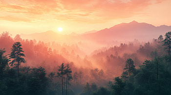 Serene Jungle Sunrise - Stunning, jungle, landscape, sunrise HD wallpaper