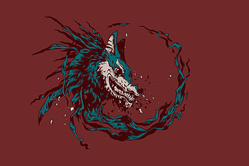 Art, Vector, Dog, Predator, Wolf HD wallpaper