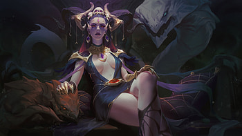 Nyx, art, fantasy, zhong yang, girl, dark HD wallpaper