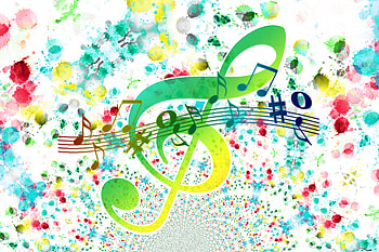 Music, Art, Multicolored, Motley, Notes, Treble Clef HD wallpaper