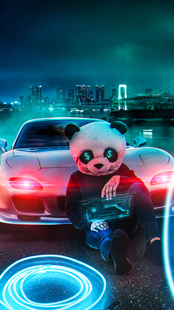 Panda money guy , Unique and creative, Playful and fun, Whimsical charm HD phone wallpaper