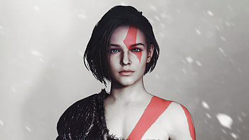 Jill Resident Evil X Kratos God Of War , resident-evil, games, god-of-war, artist, artwork, digital-art HD wallpaper