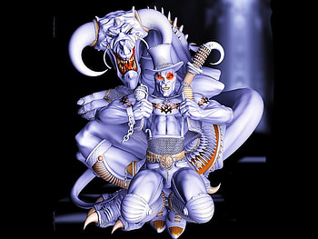 Voodoo King, white dragon, white, sword, top hat HD wallpaper