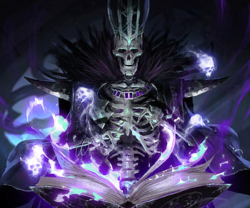 Jao, the sin priest, dark, skeleton HD wallpaper