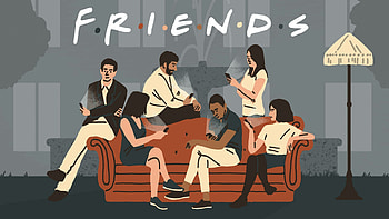 Friends TV Show, Illustration , Unique artwork, Creative design HD wallpaper