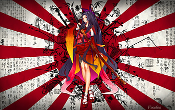 Rising Sun, paradise, cartoon, red HD wallpaper