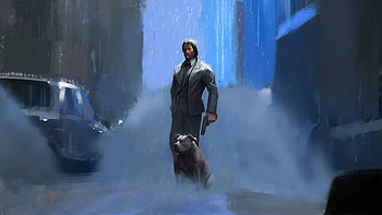 John Wick And His Dog, john-wick, movies, artist, artwork, digital-art, artstation HD wallpaper