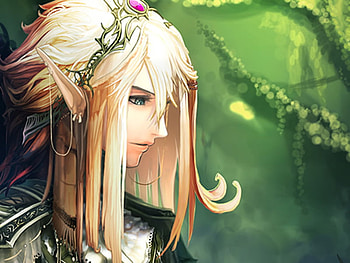 anime elf, girl, elf, anime, green HD wallpaper