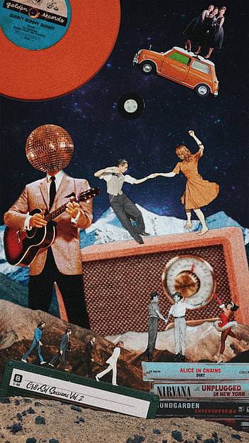 Music is Life, surrealismo, art, surrealism, música, univers, universo, space HD phone wallpaper