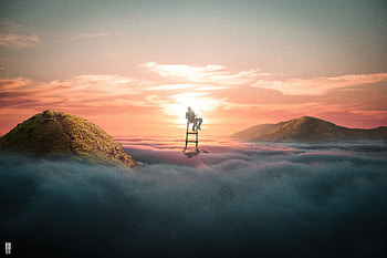 Relaxing On The Top, artist, artwork, digital-art, behance HD wallpaper