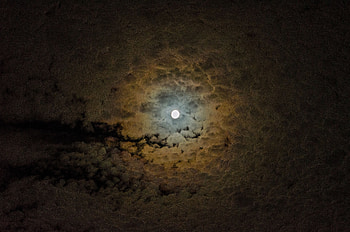 Nature, Sky, Night, Clouds, Moon HD wallpaper