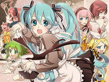 lets bake!, luka, len, cooking, rin, cute, vocaloid, baking, kagamine, party, miku, pretty, apron, megurine, funny HD wallpaper