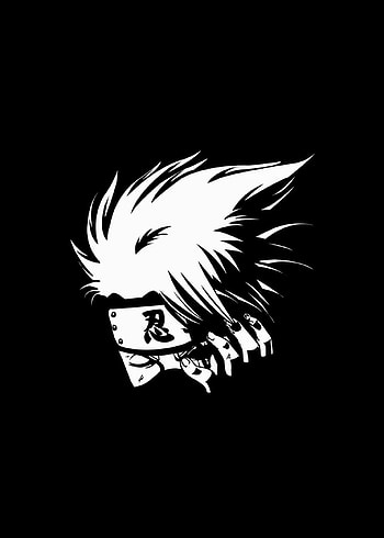 Naruto Black And White, Kakashi Dark HD phone wallpaper