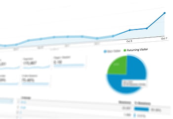 Abstract visualization of data analytics with graphs and charts showing dynamic growth. HD wallpaper