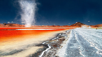 Laguna Colorada Bolivia, beach HD wallpaper