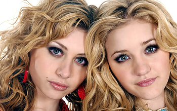twin lady, face, lady, models, twin HD wallpaper