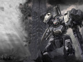 Armored Core, black, robot, mecha, game, dark HD wallpaper