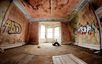 Walls, Miscellanea, Miscellaneous, Chair, Room, Graffiti HD wallpaper