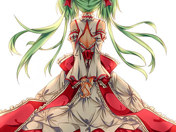 Beautiful Lady, White, Green Hair, Anime, Original, Light, Cute, Girl, Sweet, Beautiful, willfin, Lady, Long Hair, Kimono HD wallpaper