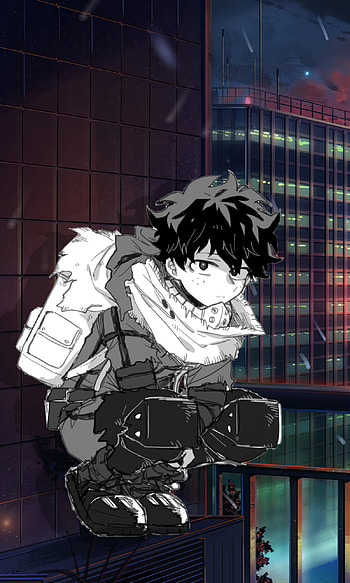 Dark Deku Cityscape, Anime, My Hero Academia HD phone wallpaper