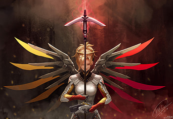 Fan Art Of Mercy Overwatch, mercy-overwatch, overwatch, games, xbox-games, ps-games, pc-games HD wallpaper