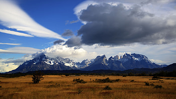 Torres del Paine , Chile mountain clouds HD wallpaper