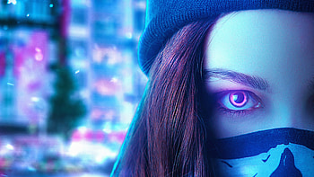 Neon Eyes Girl , neon, artist, artwork, digital-art HD wallpaper