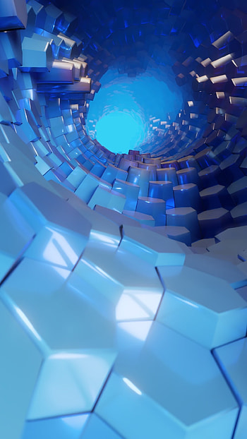 3D blue abstract, Hexagon , resolution, Stunning visuals HD phone wallpaper