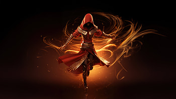 Assassin Girl Ignites The Night With Flames, assassin, warrior, artist, artwork, digital-art HD wallpaper