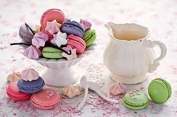 Sweets, delicious, colors, cup HD wallpaper