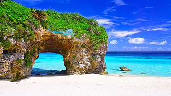 Sunayama beach, Miyakojima island, Okinawa, Japan HD wallpaper