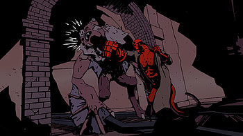 Hellboy Web of Wyrd - Dark Comic Art Background, video game, Hellboy Web of Wyrd HD wallpaper