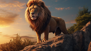 Majestic Lion - AI Art Inspired Background, AI Art, Animal, lion HD wallpaper