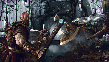 God Of War Art, god-of-war-4, god-of-war, 2017-games, games, ps-games, artist HD wallpaper