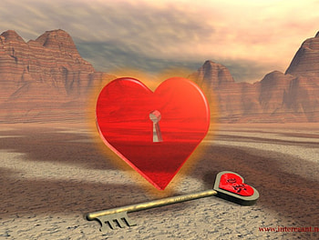 Heart and key, hearts, love HD wallpaper
