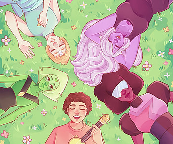 Steven Universe : Gem Crew in a Sunny Meadow, TV Show, Steven Universe HD wallpaper