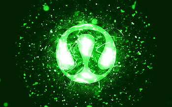 Lululemon Athletica green logo, , green neon lights, creative, green abstract background, Lululemon Athletica logo, brands, Lululemon Athletica HD wallpaper