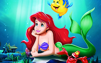 ~Part of Your World~, colorful, little mermaid, Flounder, Ariel, Sebastian, Disney, magical, movie, princess, ocean HD wallpaper