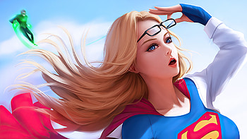 Supergirl Specs Off, supergirl, superheroes, artwork HD wallpaper