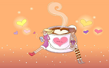Smoke, Love, Coffee, Couple, Pair, Heart, Feelings, Letter HD wallpaper