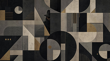 Spy Mosaic — Midnight Silhouette, Abstract, Geometric Pattern, Minimalist HD wallpaper