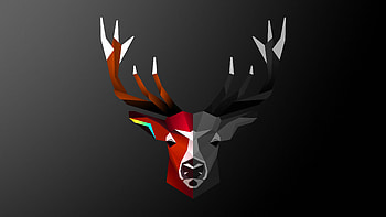 Deer geometric , top HD wallpaper