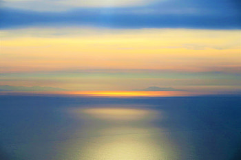 Blur, sunset, sea, long exposure HD wallpaper